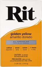 All Purpose Concentrated Rit Dye Powder Multi-Packs for Clothing, Décor, and Crafts – Golden Yellow (1 Pack)
