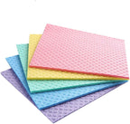 Reusable Cleaning Cellulose Sponge Cloths Absorbent Wipes Clean Kitchen Car Dish Eco-Friendly Dishcloth Hand Towel Auto - 1pack (5pcs)