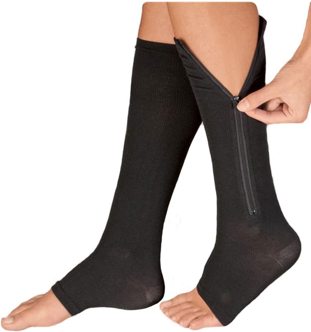 Medical Compression Socks Leg Support Stocking Zipper Men Women