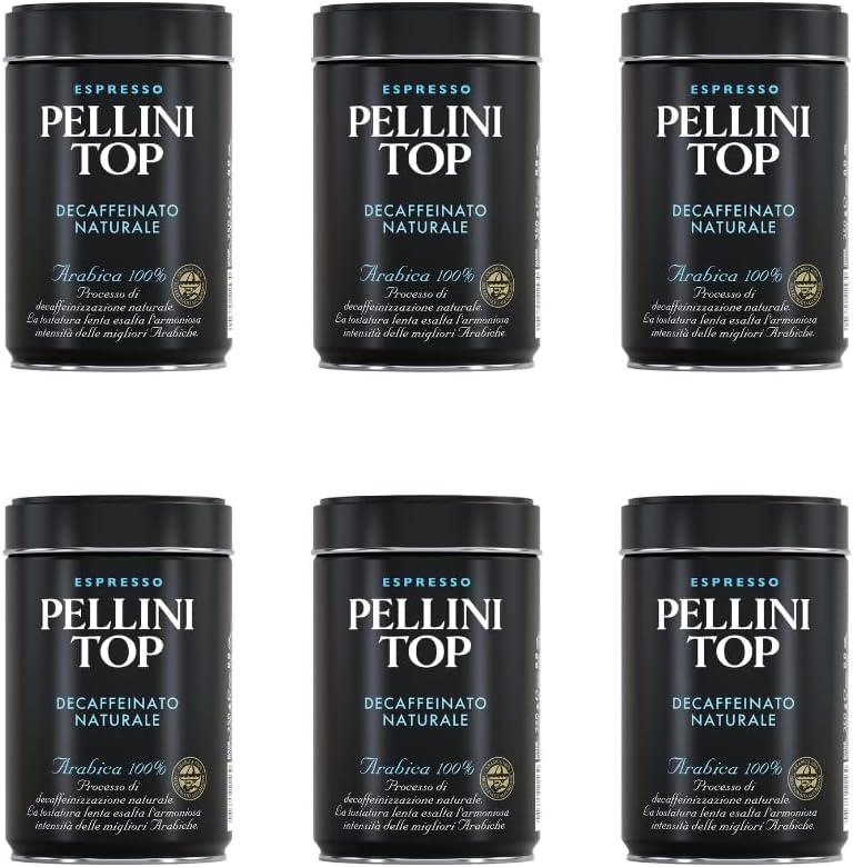 Pellini Top 100% Arabica Decaffeinated Ground Coffee Tin 250 g
