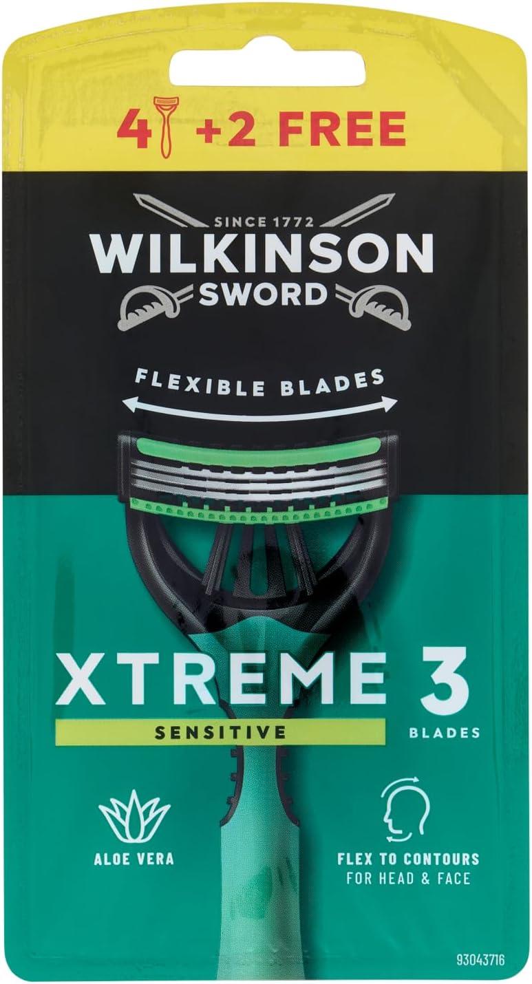 Wilkinson Sword Xtreme 3 Sensitive Disposable Razors - 6 Count