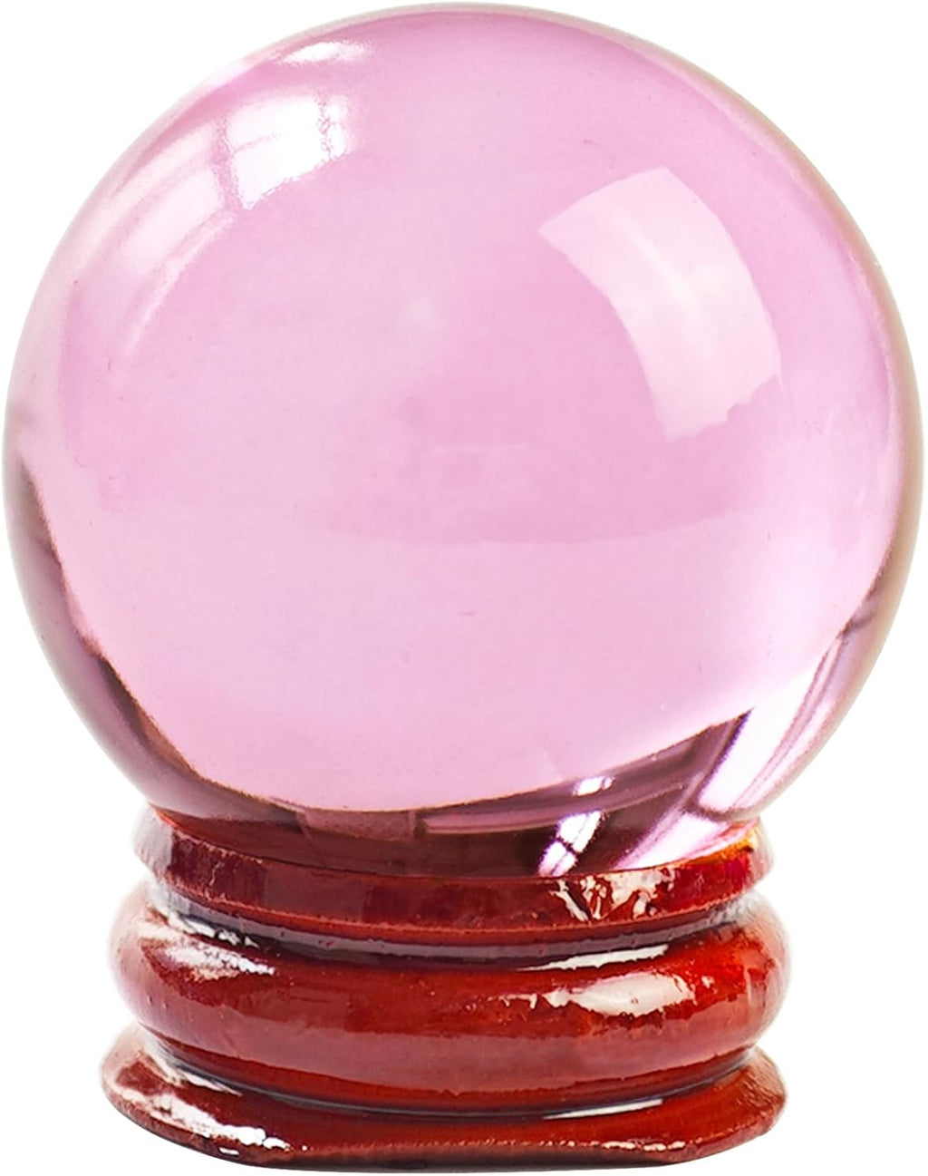 Feng Shui 40MM Multicolor Crystal Ball Asian Rare Natural Magic Beads Healing Sphere Globe Quartz Photography Balls W3815 (Pink)