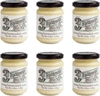 TRACKLEMENTS - Strong Horseradish Cream Sauce - Condiments for Recipes, Perfect for Prime Ribs, Roasted Beef Sandwich, and Smoked Trout, Eel & Fish - Gluten Free, Vegetarian - 4.94oz Jar - Pack of 6