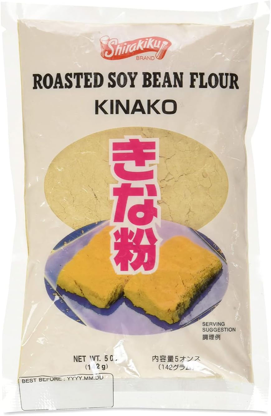Shirakiku Kinako Japanese Roasted Soybean Flour - Additive-free Soybean Flour, Superfine Texture, Ideal for Baking & Cooking, 5 OZ (Pack of 1)