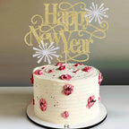 Happy New Year Cake Topper，New Year's Eve,Christmas,Happy Holidays Party Decorations ，Cheers to 2024 Cake Toppers ，2024 Happy New Year Party Decorations. (4)