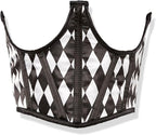 Daisy corsets Women's Lavish Black & White Diamond Satin Open Cup Waist Cincher