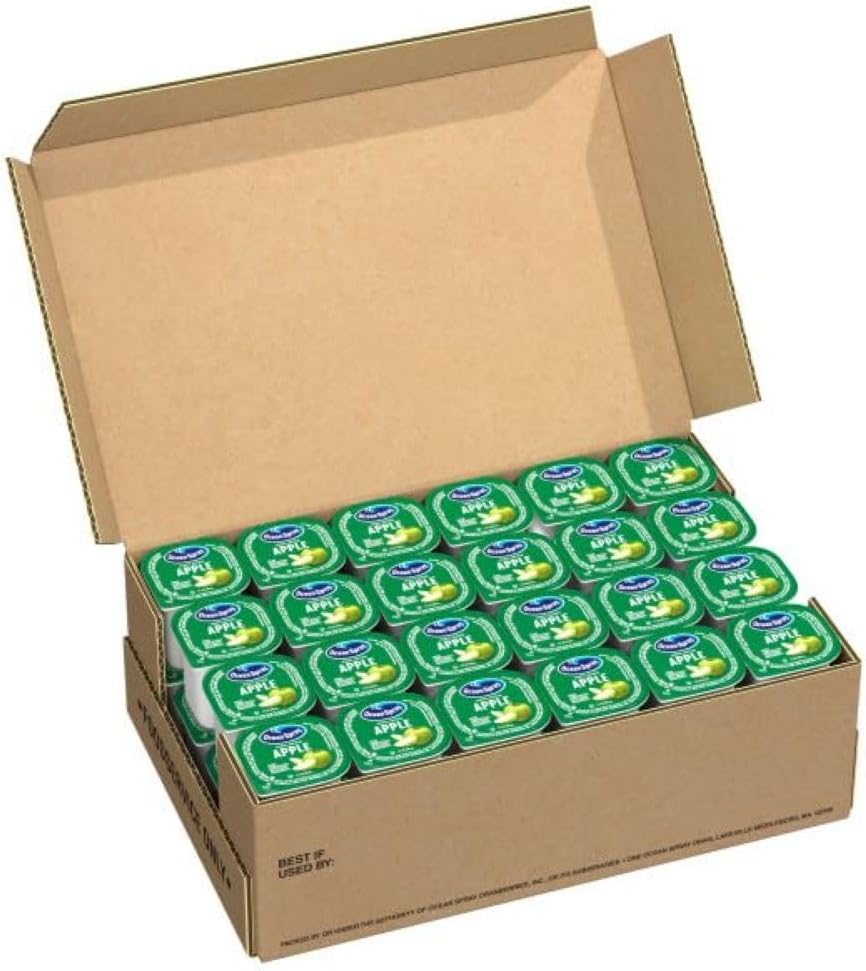 Ocean Spray 100% Apple Juice Cups, 4 Ounce (Pack of 48)