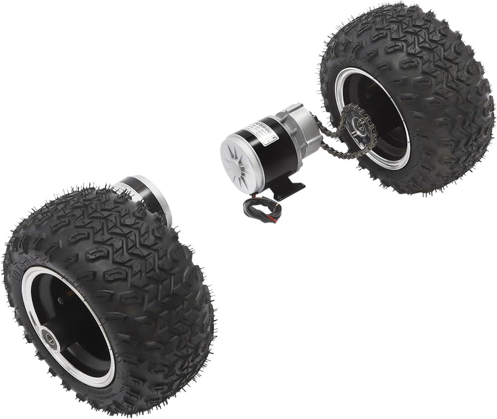 Motor Drive Air Conversion Kit, 24V/36V 250W/350W Electric Double Wheel Set With Reverse Gear Switch and Thumb Throttle for Electric Cart Scooter, Small Go-Karts