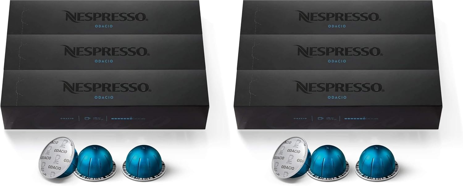 Nespresso Capsules Vertuo,Odacio,Medium Roast Coffee,30-Count Coffee Pods,Brews 7.8oz.,(Pack of 2)