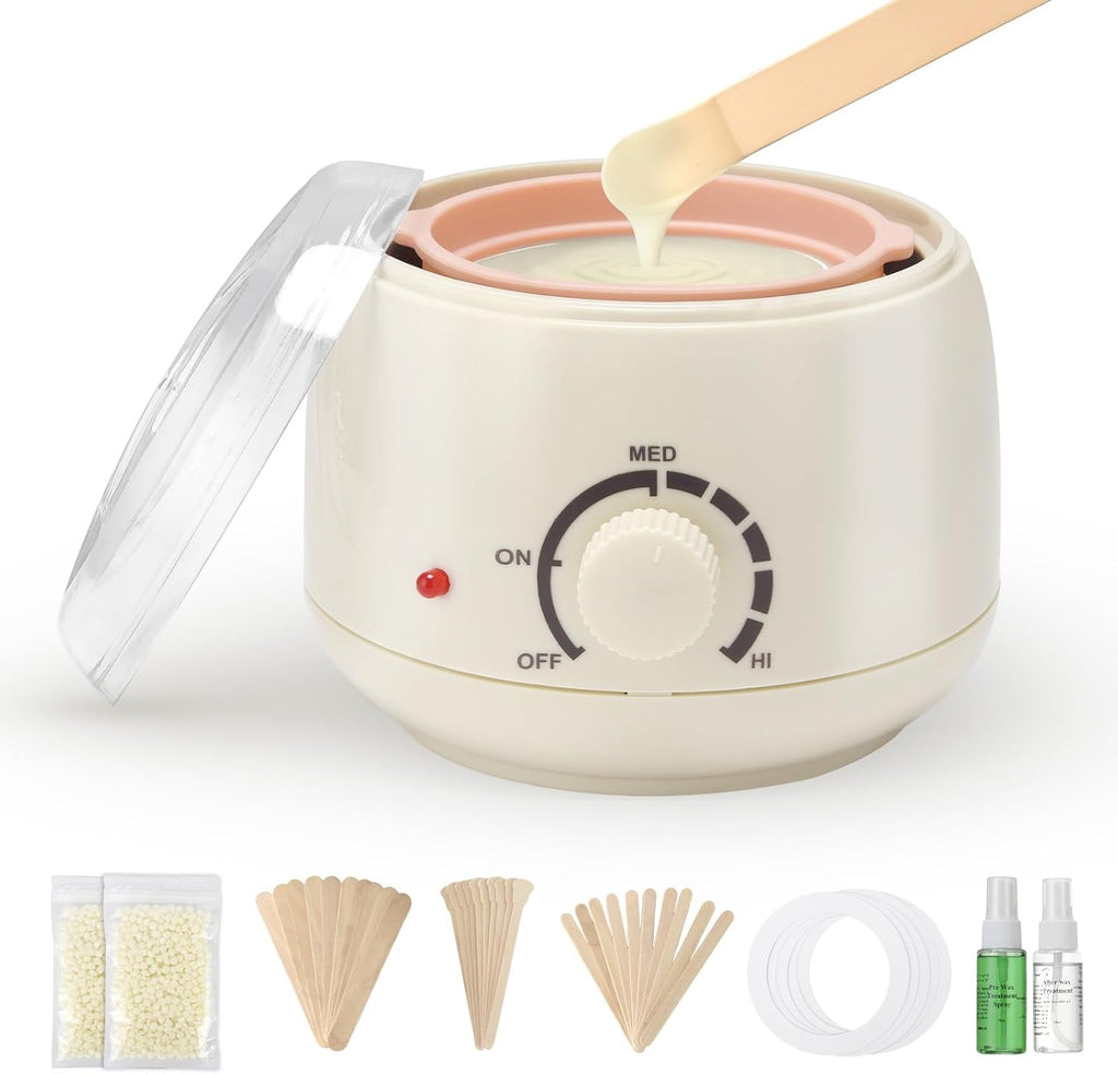 250ml Mini Waxing Kit for Women, Hard Wax Kit for Hair Removal, Waxing Kit for Bikini, Underarms, Eyebrows, Face, Compact for Teen Girls or Students Starters, Sensitive Skin, Dorms & Home Use