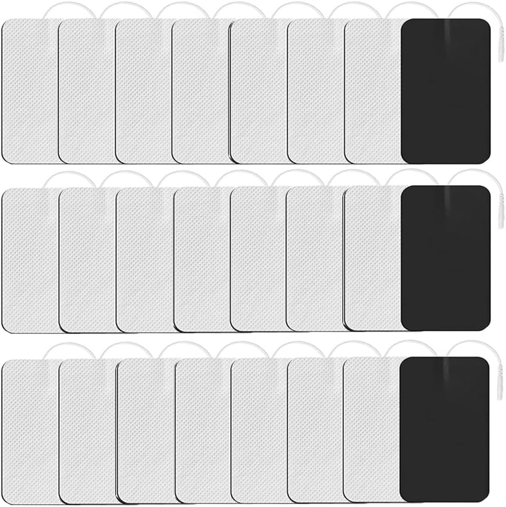 24 Pieces LOVMAYZ DL Self-Adhesive Electrode TENS Unit Replacement Cutaneous Electrode Pads,Reusable Electrodes, Sticky, Compatible with AUVON, TENS 7000 and Other TENS/EMS Devices