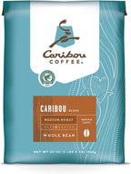 Caribou Coffee, Caribou Blend, Whole Bean, Value Pack 40 oz. Bag, Smooth & Balanced Medium Roast Coffee Blend from the Americas & Indonesia, with A Syrupy Body & Clean Finish; Sustainable Sourcing.