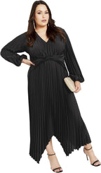 Avenue Women's Plus Size Eve Pleat Dress