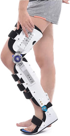 Knee Joint Fixed Brace Full Leg Brace, Adjustable Post Op Knee Support Immobilizer, Breathable Thigh Knee Ankle Foot Supports Orthosis for Torn Acl, Meniscus Tear, Pcl, Surgery R