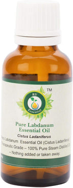 Labdanum Essential Oil | Cistus Ladaniferus | Labdanum Oil | for Aromatherapy | Undiluted | 100% Pure Natural | Steam Distilled | Therapeutic Grade | 50ml | 1.69oz by R V Essential