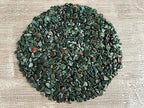 GAF TREASURES Natural Semi Tumbled Bloodstone Gemstone Chips, Crushed Mini Crystals, Undrilled (Bloodstone, Green, 1 Pound)