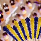 Extra Large Rock Candy Sticks: 18 Gold Crystal Rock Candy Sticks - Original Flavor - Individually Wrapped for Party Favors, Candy Buffet, Bridal and Baby Showers, Wedding Receptions and Anniversaries