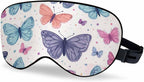 Butterfly Sleep Eye Mask Abstract Butterflies Men Women Sleep Mask with Adjustable Strap Eye Cover Eye Shade for Travel, Nap,Meditation