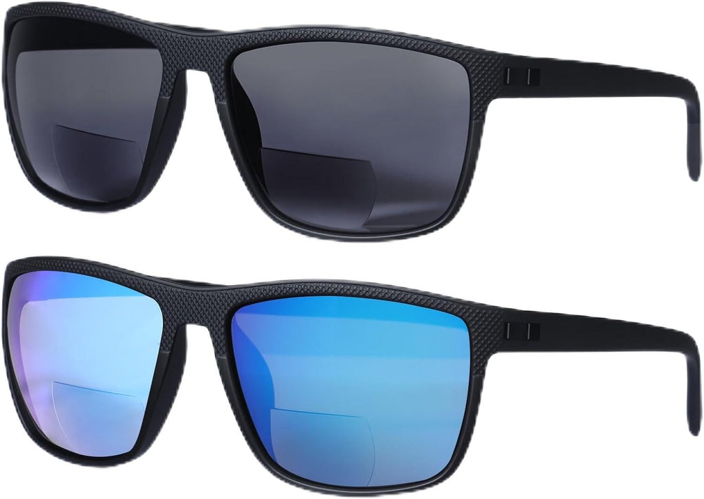 Bifocal Sunglasses for Men, Lightweight TR90 Bifocal Reading Sunglasses Sports Sunglass Readers for Fishing Driving