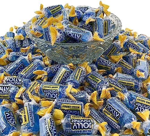 Jolly Ranchers Hard Candy 3lbs- All Blue Raspberry Individually Wrapped Delicious Fresh Candy, 48oz (Packaging Might Vary)