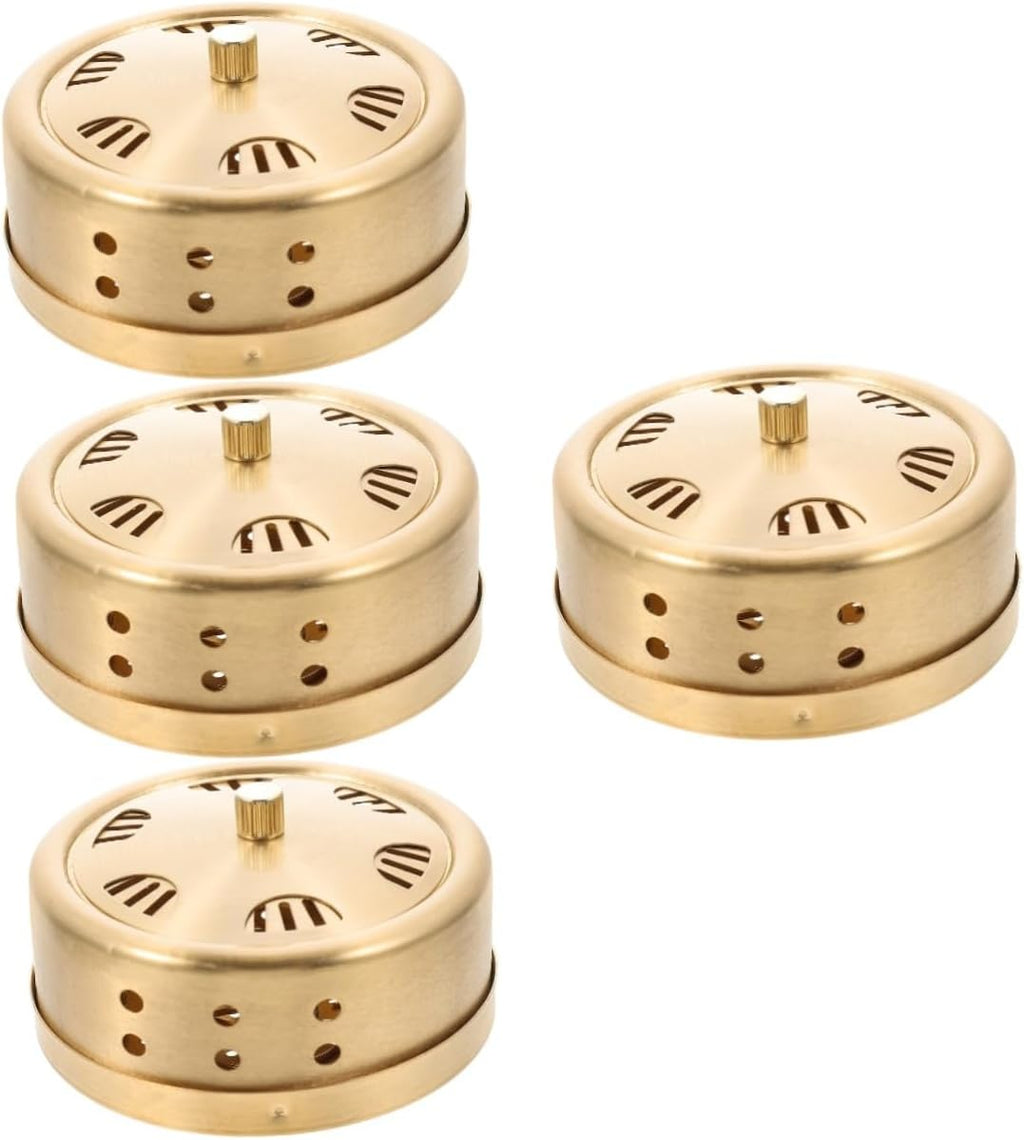 FOMIYES 4pcs Box Smokeless Box Smokeless Moxa Tank Moxa Burner Copper Tank Adjustable Tank Burner Holder Massage Accessory Body Massager Tool