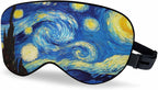 Starry Night Sleep Eye Mask Creative Van Gogh Classic Vivid Star Cloud Universe Men Women Sleep Mask with Adjustable Strap Eye Cover Eye Shade for Travel, Nap,Meditation