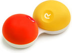 SPORTS WORLD VISION 1PC Soft Grip Contact Lens Case with Anti-Slip Rubber Exterior | Screw Top Travel Storage Case for Contact Lens Solution Bulk Buy Box | L and R Marked Lens Containers