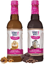 Jordans Skinny Syrups Sugar Free Signature Series 2 Pack - Salted Dark Chocolate Espresso and Chocolate Caramel Truffle - Gluten Free - Keto - Kosher - Made in the USA …