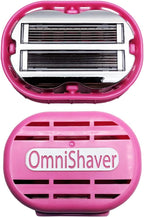 Premium Omnishaver with Pink Travel Case - The Fastest Way to Shave Head, Legs, Arms, Body, an Alternative to Disposable Shaving Razors Self Cleans & Strops During Use | Bald Head Shaver for Women