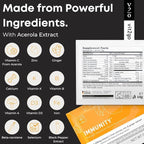Immunity Booster Powder, Easy to Use Vegan Immune Booster with Vitamin D, A, B, C, & K, NRV Zinc, Plus Ginger Extract (25 Portions) (Normal)
