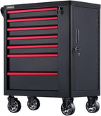 GRFIT Toolbox Tool Chest/Tool Cabinet, Toolbox Storage System Side Tool Storage Cabinet Heavy Duty Cart Steel Rolling Tool Box with 7 Lockable Drawers Waterproof Toolbox Mobile Work Centre Toolbox
