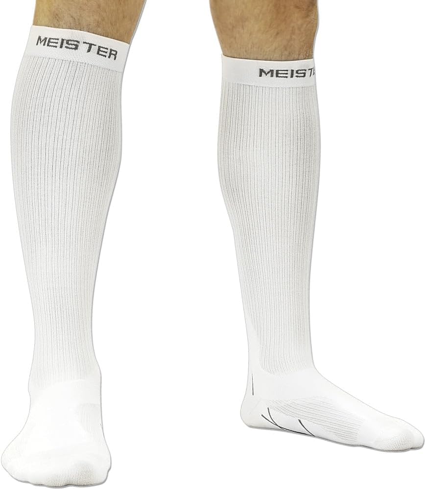 Meister Graduated 20-25mmHg Compression Running Socks for Shin Splints (Pair)