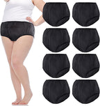 9 Pcs Waterproof Incontinence Underpants Plastic Pants Leak Proof Incontinence Underwear Adult Diaper Cover(XL,Black)