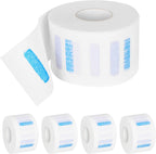 Disposable Barber Neck Paper with Hairdressing Accessory Tool - 5 Rolls & 500 Neck Strips, Barber Supplies