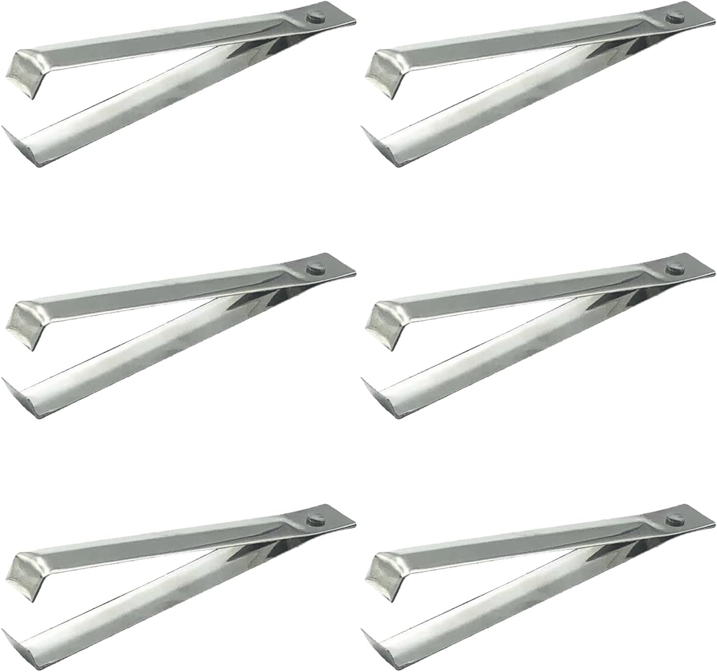 6PCS Garlic Peelers, Stainless Steel Garlic Skin Remover Clips, Pig Hair Remover Fish Bone Tweezers, Kitchen Tools for Cooking