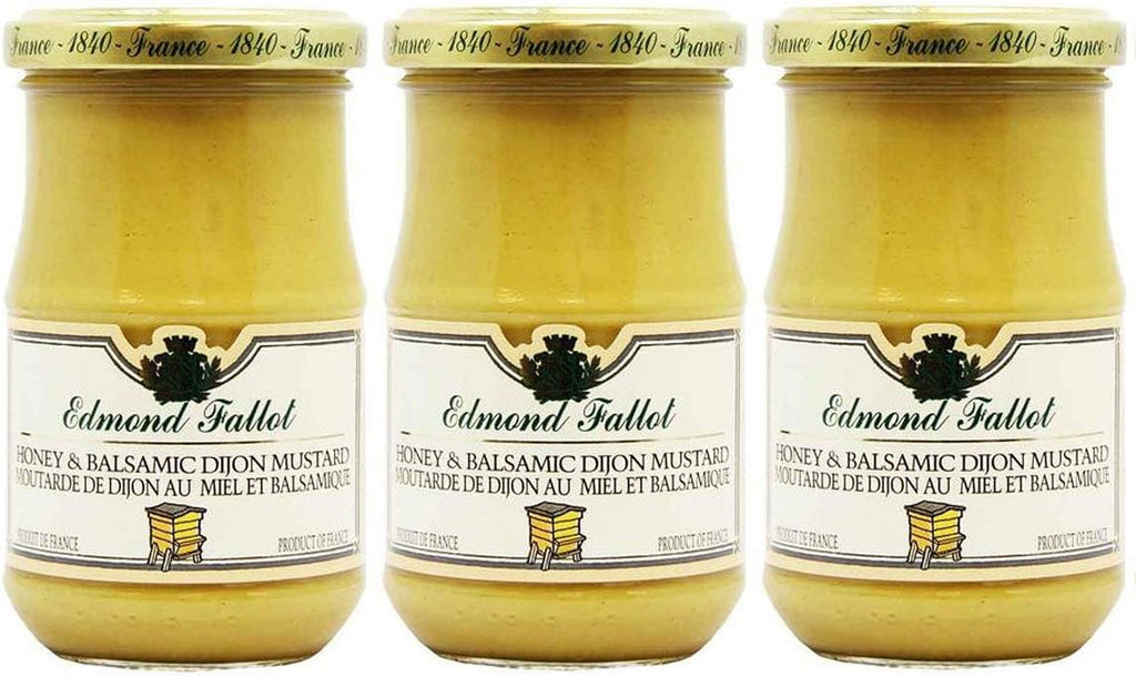Edmond Fallot Mustard - Honey and Balsamic Dijon Mustard, 7.4oz Jars (Pack of 3)