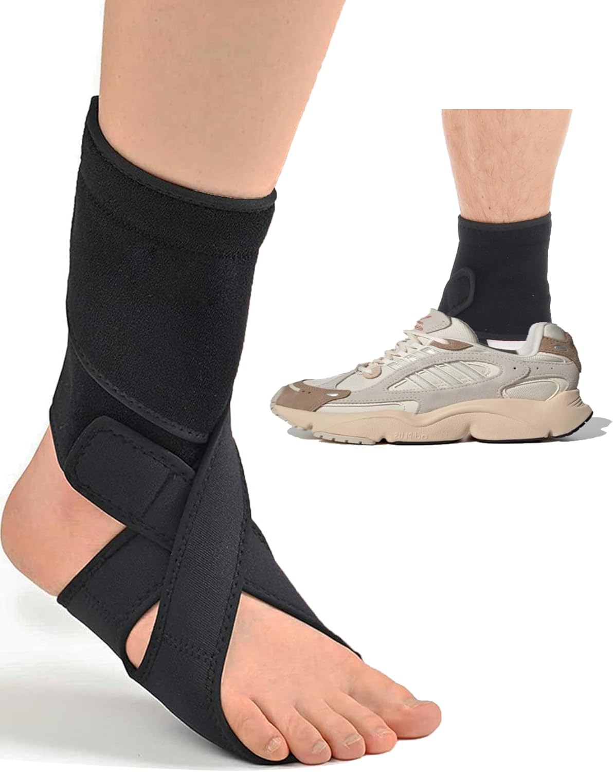AFO Drop Foot Brace, Ankle Brace for Walking & Stroke Recovery, Breathable Material for Ankle and Foot Support Brace, Comfortable Design (Right)