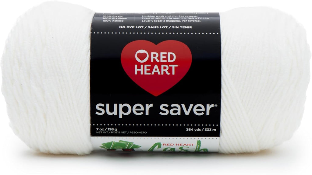 RED HEART Super Saver Yarn, White