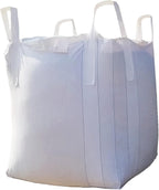 Secbolt FIBC Bulk One Ton Bag, 35" L x 35" W x 43" H, 2200lbs SWL, Duffle Top Flat Bottom, Woven Polypropylene Bags (1)