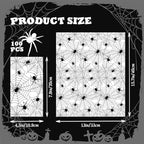 100 PCS Halloween Napkins - Spider Webs Design, Cocktail Disposable Paper Napkins, Decorative Dinner Hand Napkin for Festival Birthday Party Decoration