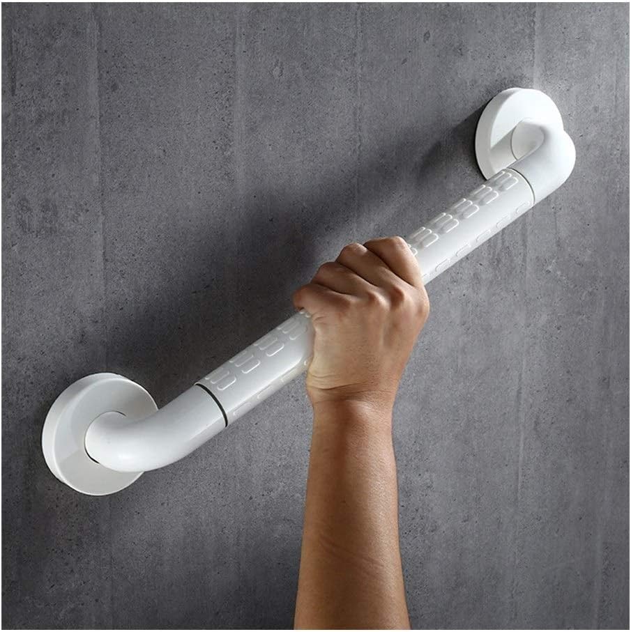 Toilet Grab Bars, Barrier-Free Railing, Stainless Steel Non-Slip Safety Night Aperture Suitable for The Elderly, Kindergarten, Stairs, Bathroom (Color : White, Size : 70cm)