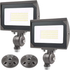 50W Outdoor LED Flood Light With 1/2" Knuckle Mount (Plate Included), 5000K Daylight 6000LM 120V, UL Waterproof LED Security FLood Lighting for Wall Wash /Sign/Flagpole/Tree/Yards/Advertising Boards