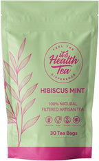 Hibiscus Mint Herbal Tea – 30 Tea Bags – Caffeine-Free, Antioxidant-Rich Botanical Blend for Wellness & Daily Comfort – Refreshing Herbal Infusion