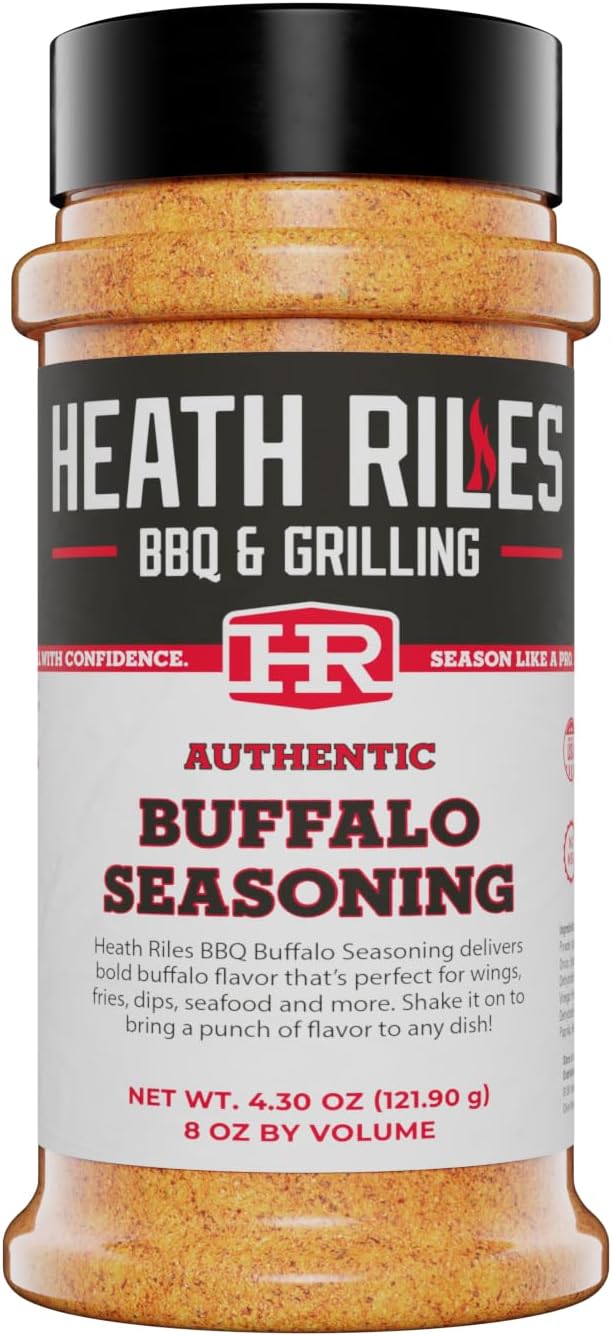Heath Riles BBQ Rub - Buffalo Seasoning, Champion Pitmaster Recipe, Legendary Rubs For Smoking & Grilling, 80+ BBQ Championships, 8 oz.
