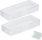 2Pack Travel Case Compatible with Plackers - Dental Floss Pick Travel Case, Refillable and Portable Floss Pick Holder, Clear Plastic Flosser Dispenser, Perfect for Hotels, Dinners and Appointments