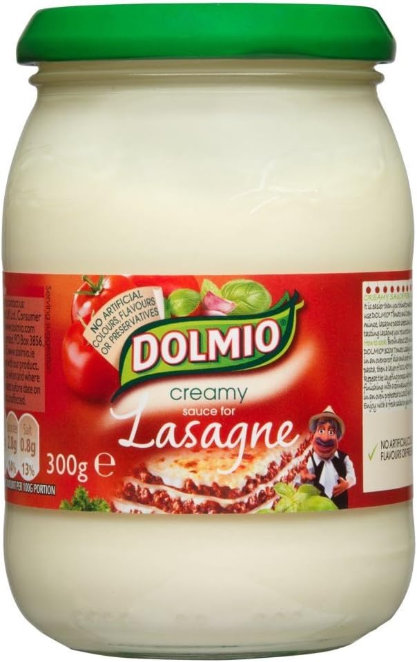 Dolmio Creamy White Lasagne Sauce - 300g - Single Jar (300g x 1 Jar)