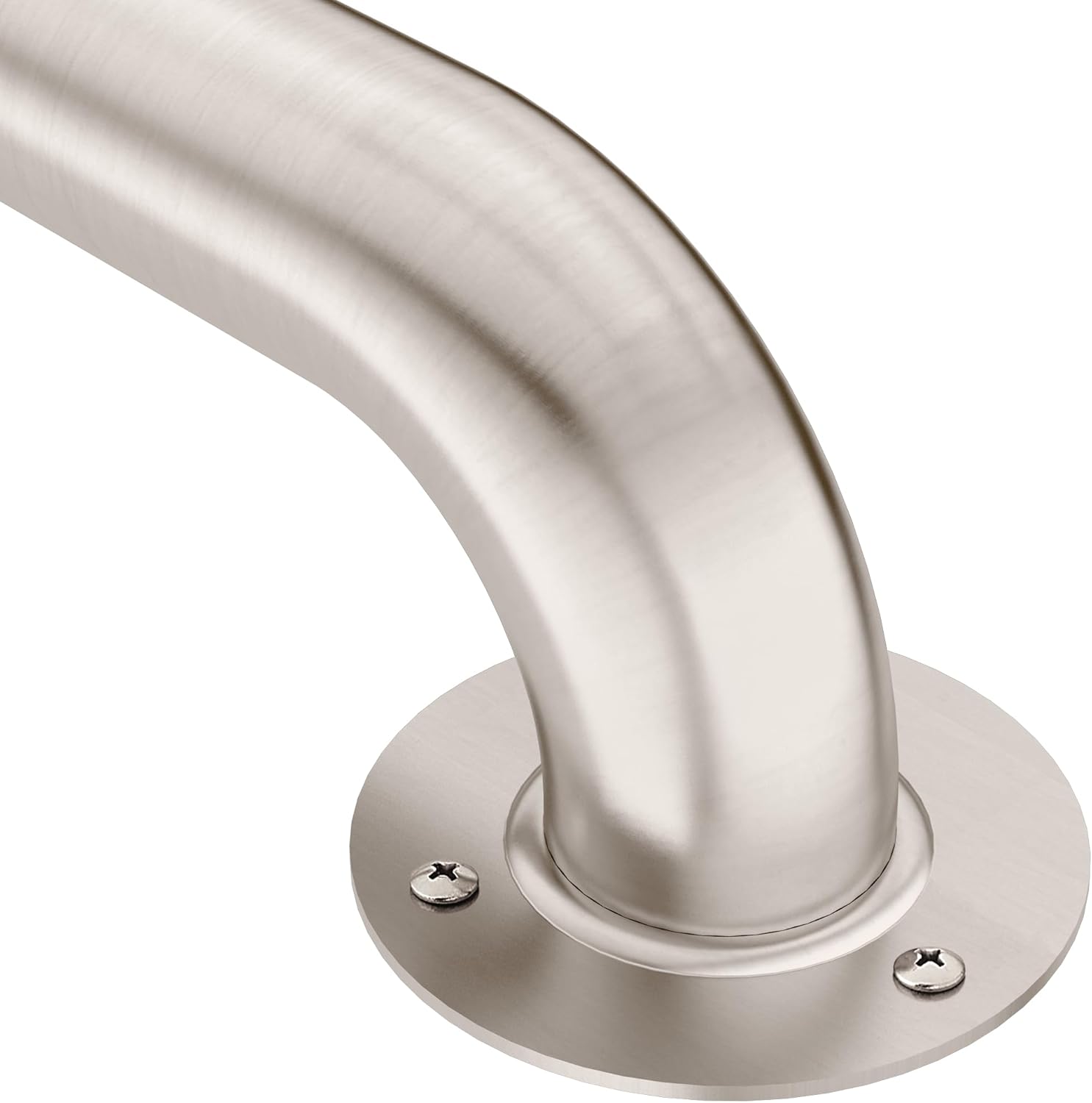 Moen LR7518 Bathroom Safety 18-Inch Stainless Steel Bathroom Grab Bar with Exposed Screws, Stainless