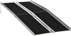 HOMCOM FSA/HSA Eligible Wheelchair Ramp 6FT, Folding Aluminum Threshold Ramp with Non-Slip Surface, Transition Plate, 594lbs Weight Capacity for Home, Doorways, Curbs, Steps