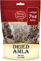 Spicy World Dried Amla Fruit (Indian Gooseberry) 7 Ounce Bag - Pure, and High Vitamin C Content