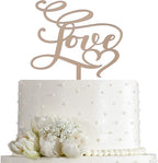 Love Cake Topper - Wedding/Engagement/Bridal Shower/Anniversary/Birthday/Bachelorette/Confession Party Decorations Supplies, Mirror Rose Gold Acrylic